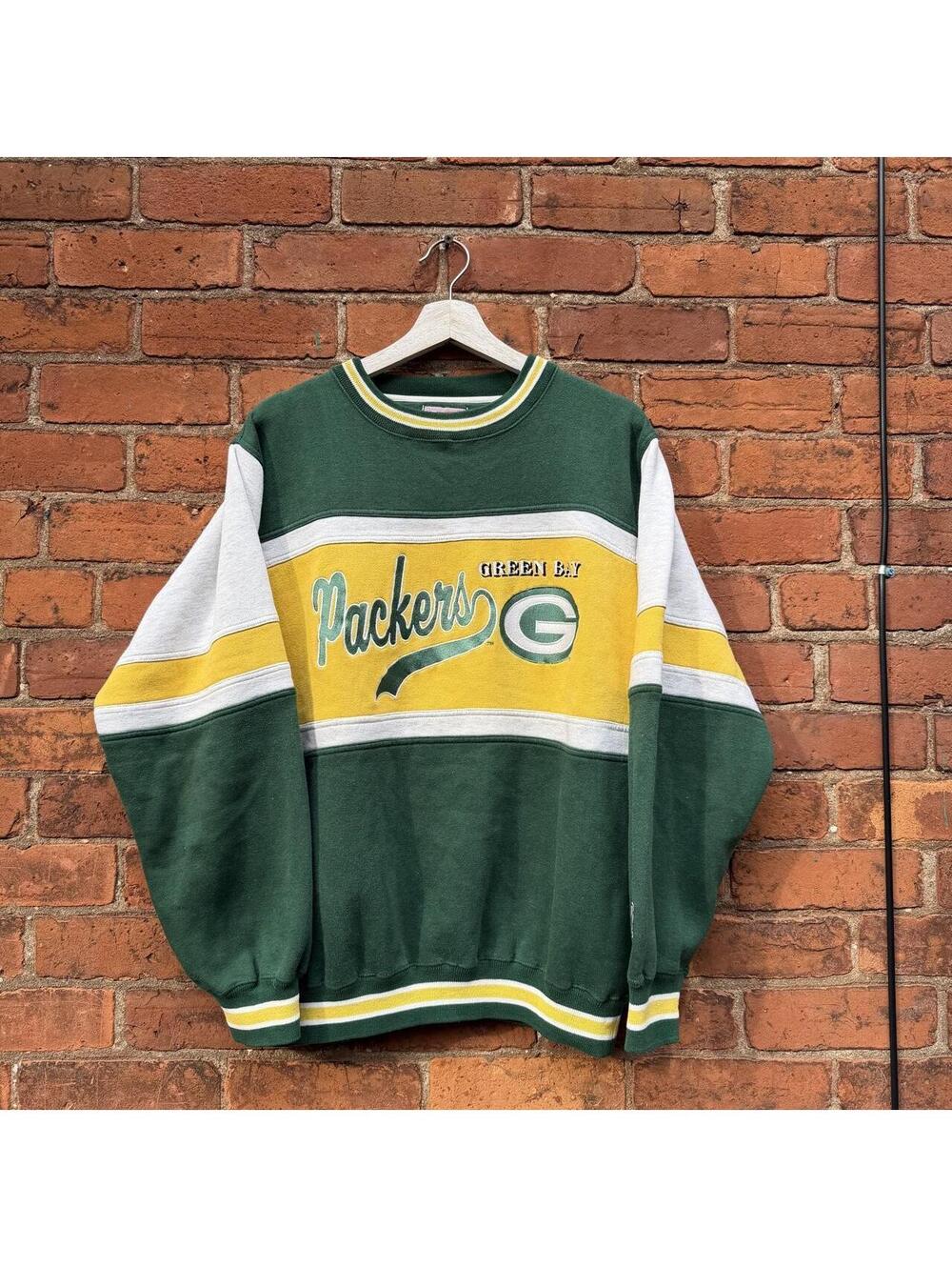 vintage Logo 7 Green Bay packers crewneck sweatshirt 90s L
